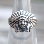 Vintage Sterling Silver Chief Ring 5.5