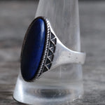 Vintage Sterling Lapis Ring 10.75