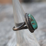 Vintage Sterling Turquoise Ring 4.5