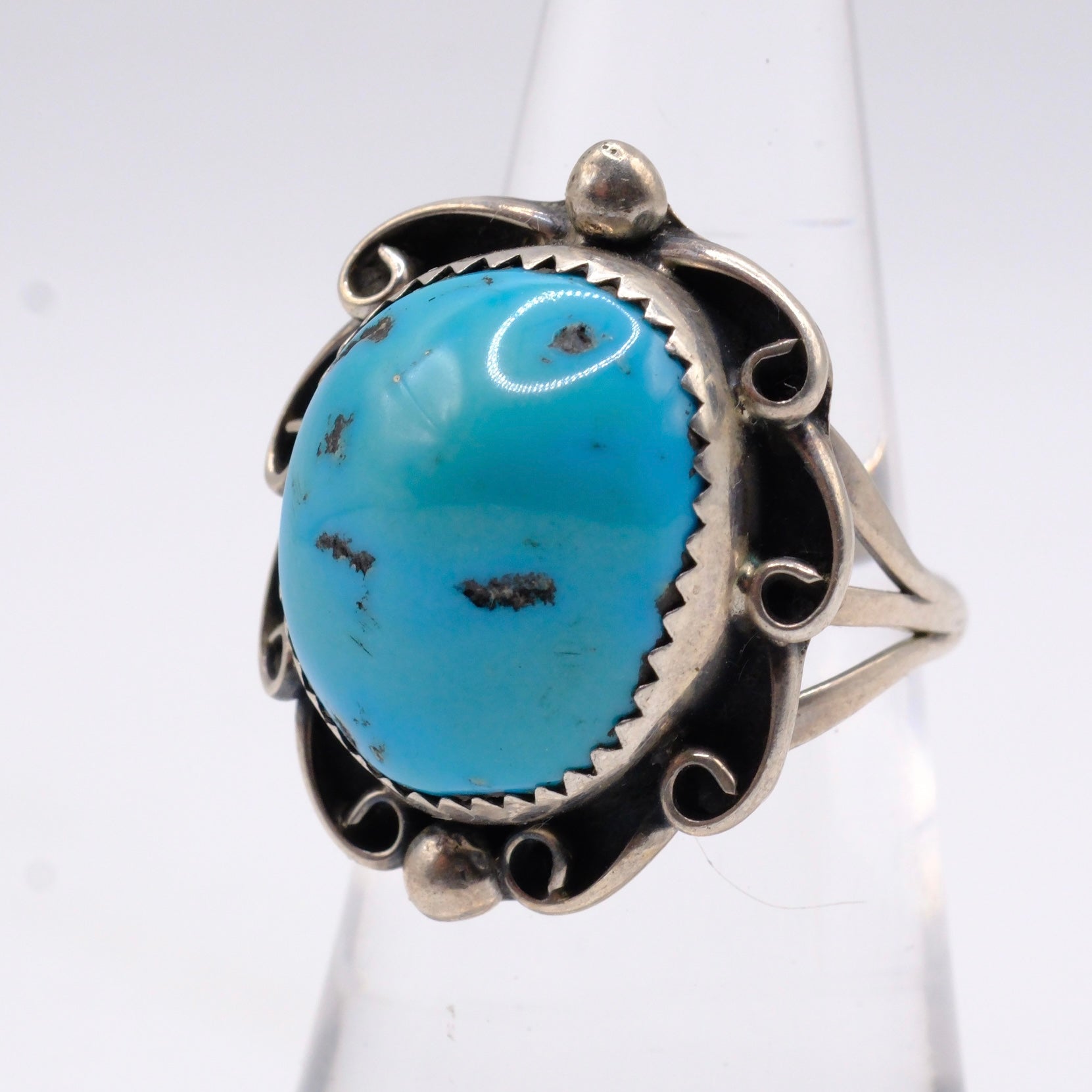 Vintage Sterling Turquoise Ring 6