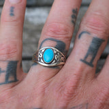 1980's Vintage Turquoise Thunderbird Ring