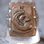 Vintage 1940’s Lucky Dragon Souvenir Ring 12.5