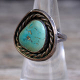 Vintage Sterling Turquoise Ring 6.5