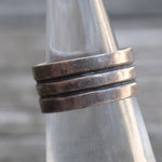 Vintage Sterling Ribbed Band Ring 5.25