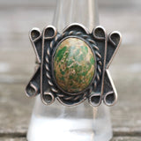 Vintage Sterling Turquoise Ring 8.5