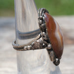 Vintage Sterling Jasper Ring 5