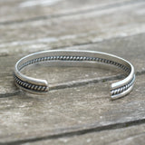 Vintage Sterling Turquoise Roper Cuff