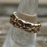 Vintage 14K Gold Brutalist Band 6