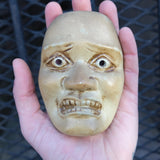 Antique Japanese Clay Mask