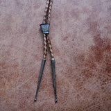 Vintage Petite Multistone Inlay Bolo Tie