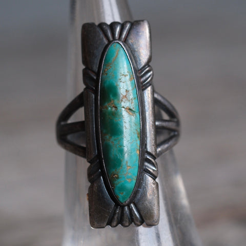 Vintage Sterling Turquoise Ring 6.25