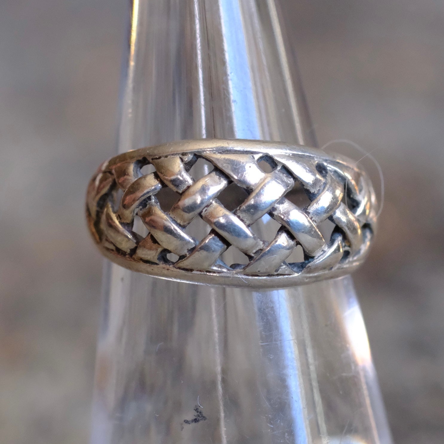 Vintage Sterling Silver Braided Ring 5.75