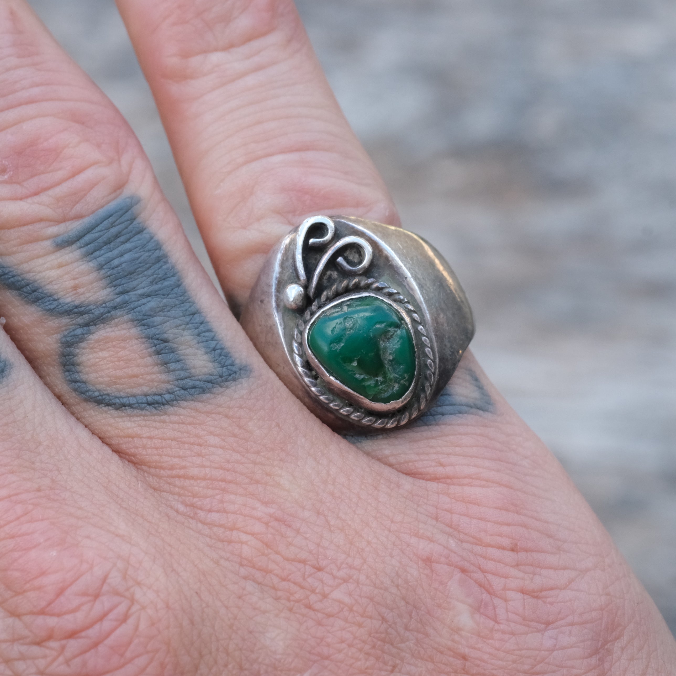 Vintage Sterling Turquoise Ring 8