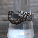 Vintage Sterling Silver Horseshoe Ring 10.25