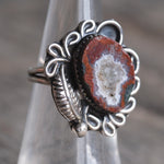 Vintage Sterling Geode Ring 5.25