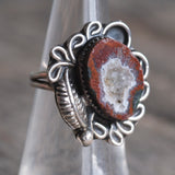 Vintage Sterling Geode Ring 5.25