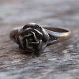 Vintage Sterling Silver Rose Ring 8