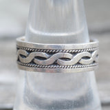 Vintage Sterling Silver Braided Band 8.75