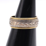 Vintage Sterling Silver Engraved Band 6.5