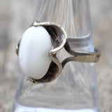 Vintage Sterling Mother Of Pearl Ring 8.5