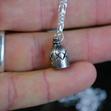 Vintage Sterling XXX Bottle Of Booze Necklace