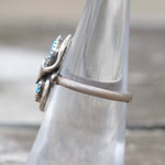 Vintage Sterling Effie Turquoise Snake Ring 5.75