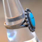 Vintage Sterling Turquoise Ring 8.5