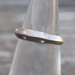 Vintage Sterling CZ Inlay Band 5.75