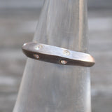 Vintage Sterling CZ Inlay Band 5.75