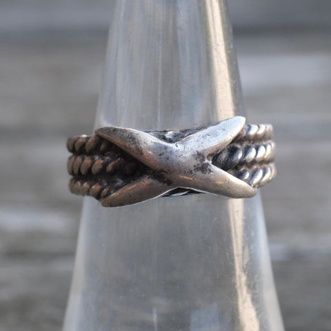 Vintage Sterling Silver Band 6.75