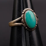 Vintage Sterling Turquoise Ring 8.5