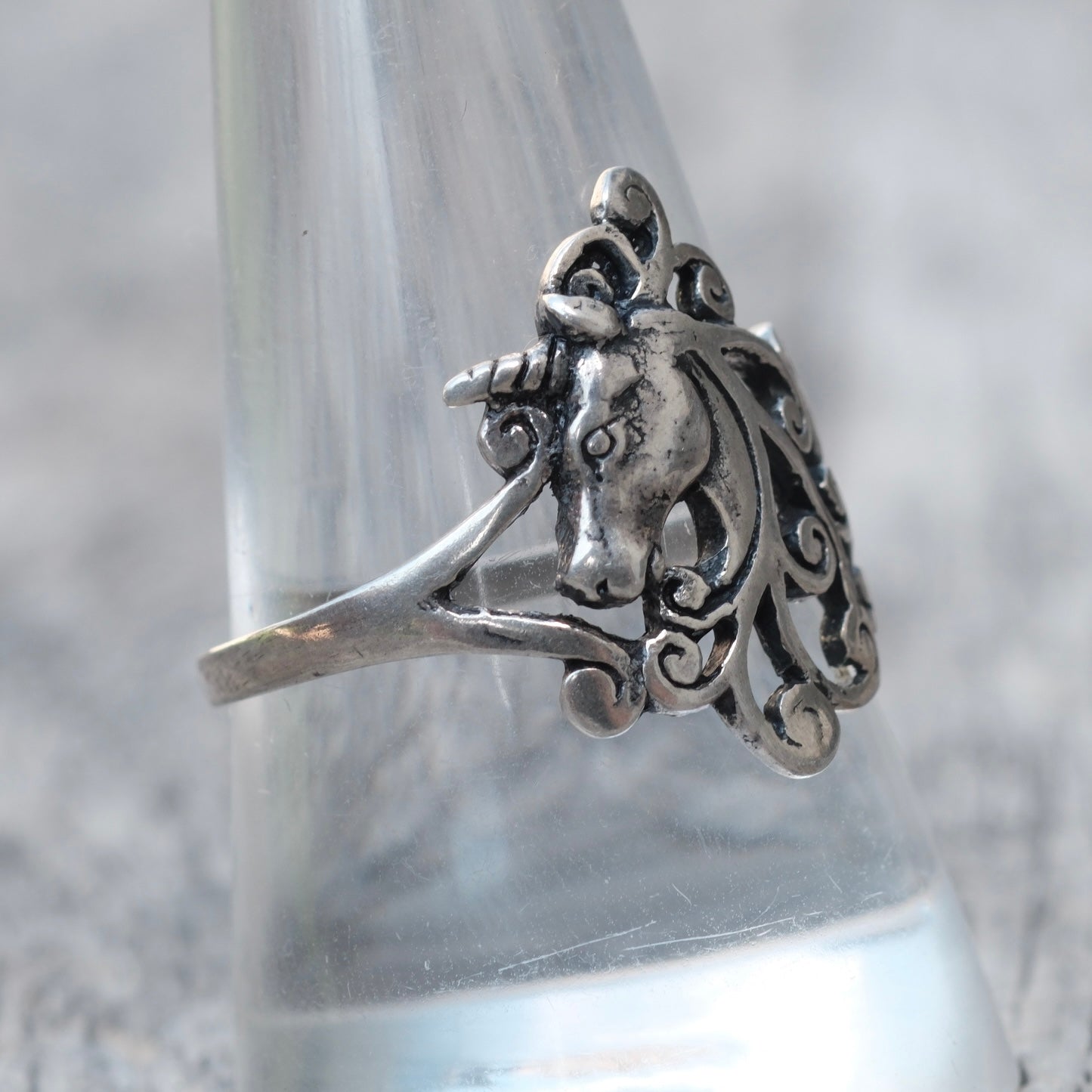 Vintage Sterling Unicorn Ring 10
