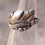 Vintage Sterling Silver Floral Band 4.75