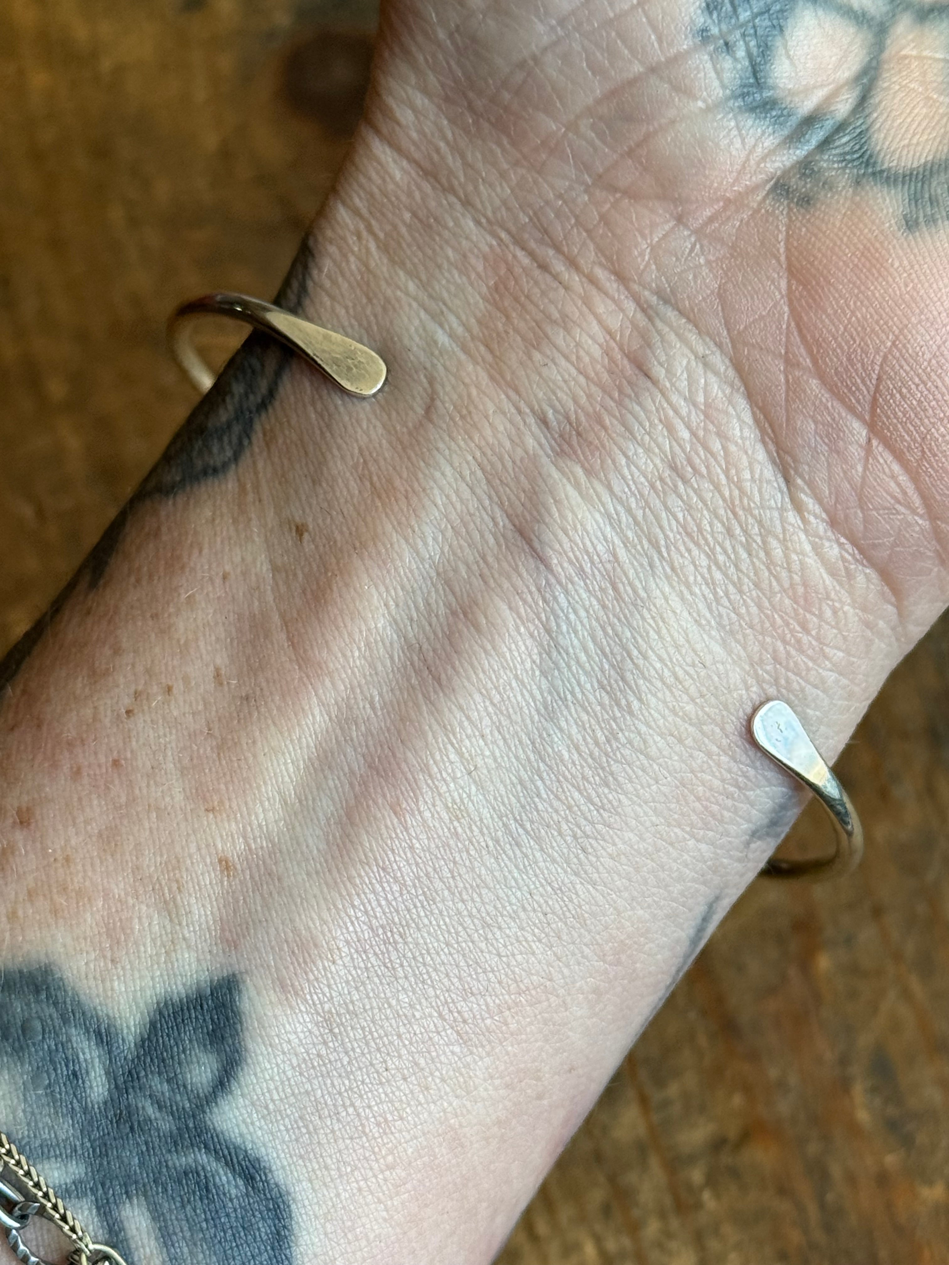Vintage Sterling Silver Wave Cuff