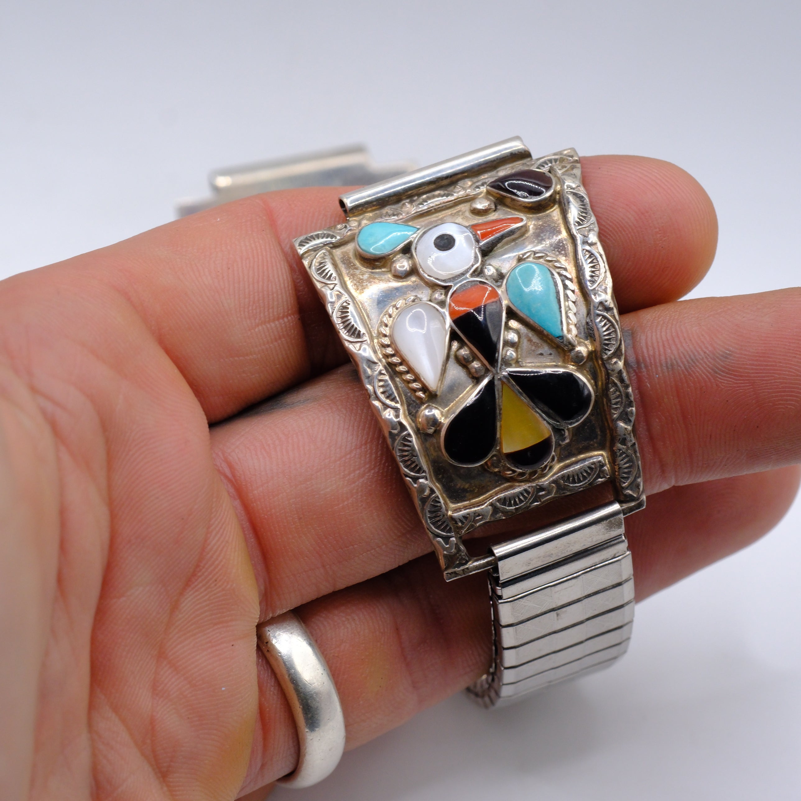 Vintage Sterling Thunderbird Watch Band