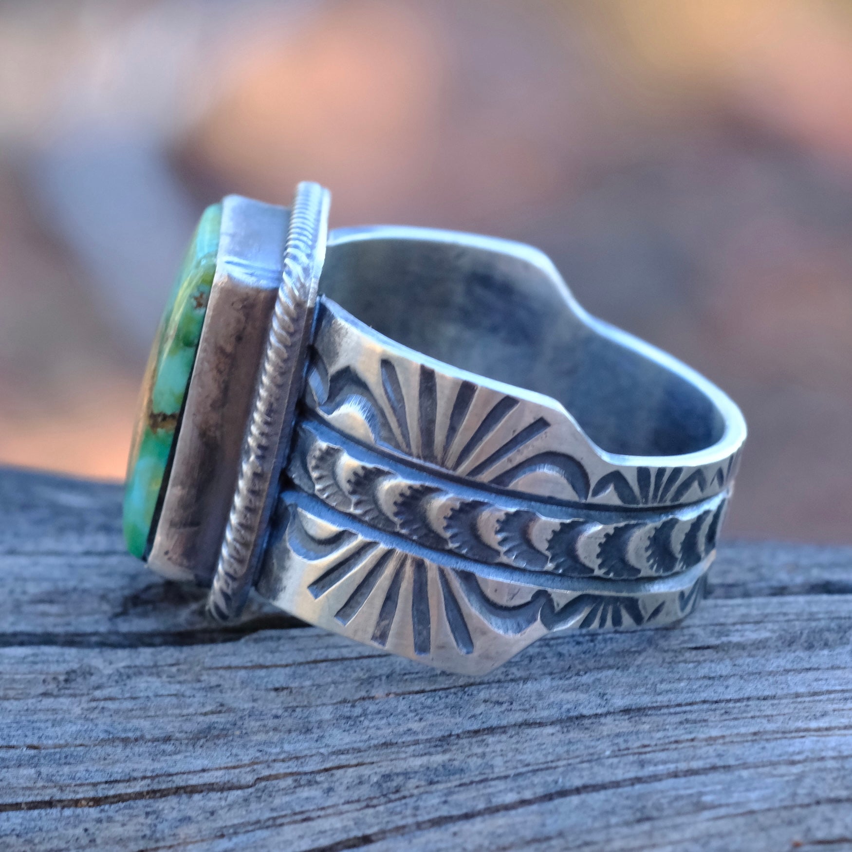 LEON MARTINEZ Sterling Silver Turquoise Ring 12