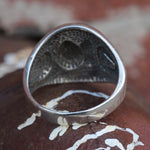 Vintage Sterling Silver Leaf Ring 12.5