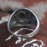 Vintage Sterling Silver Leaf Ring 12.5