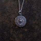 Vintage Sterling Aztec Calendar Necklace