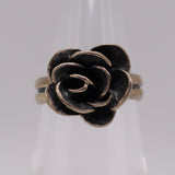 Vintage Sterling Silver Rose Ring 6