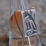Vintage Sterling Silver Hopi Ring 10.25