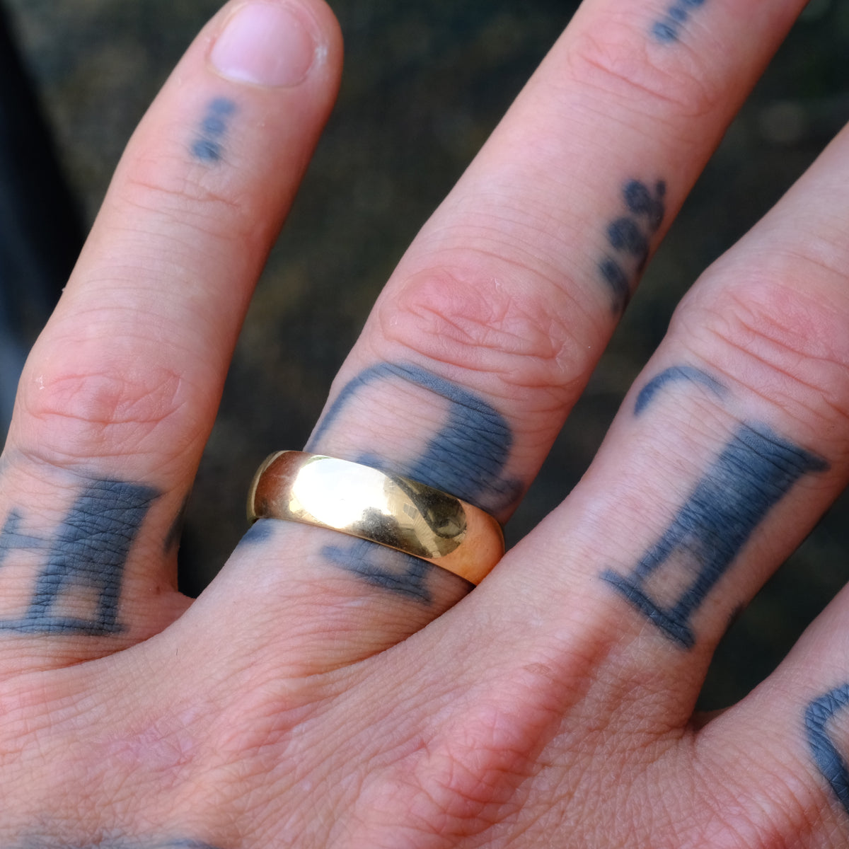 Vintage 14K Gold Band Ring 10.75