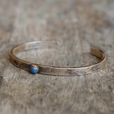 Vintage Sterling Lapis Sodalite Stacker Cuff