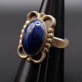 Vintage Sterling Lapis Ring 7.5