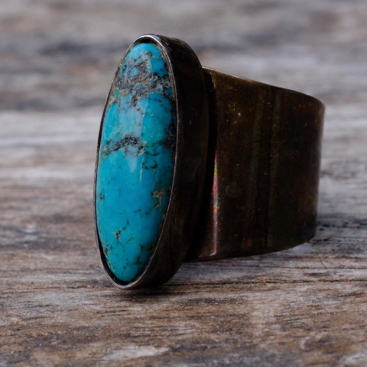 Vintage Sterling Turquoise Ring 7