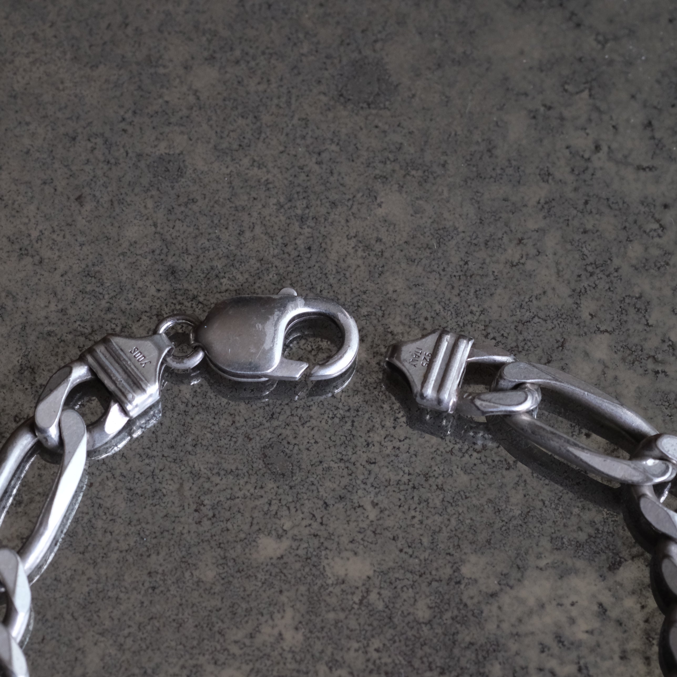 Vintage Sterling Silver Figaro Chain Bracelet