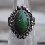 Vintage Sterling Fred Harvey Era Turquoise Ring 6.25