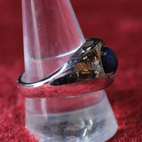 Vintage Plated Cats Eye Deco Ring 11.25