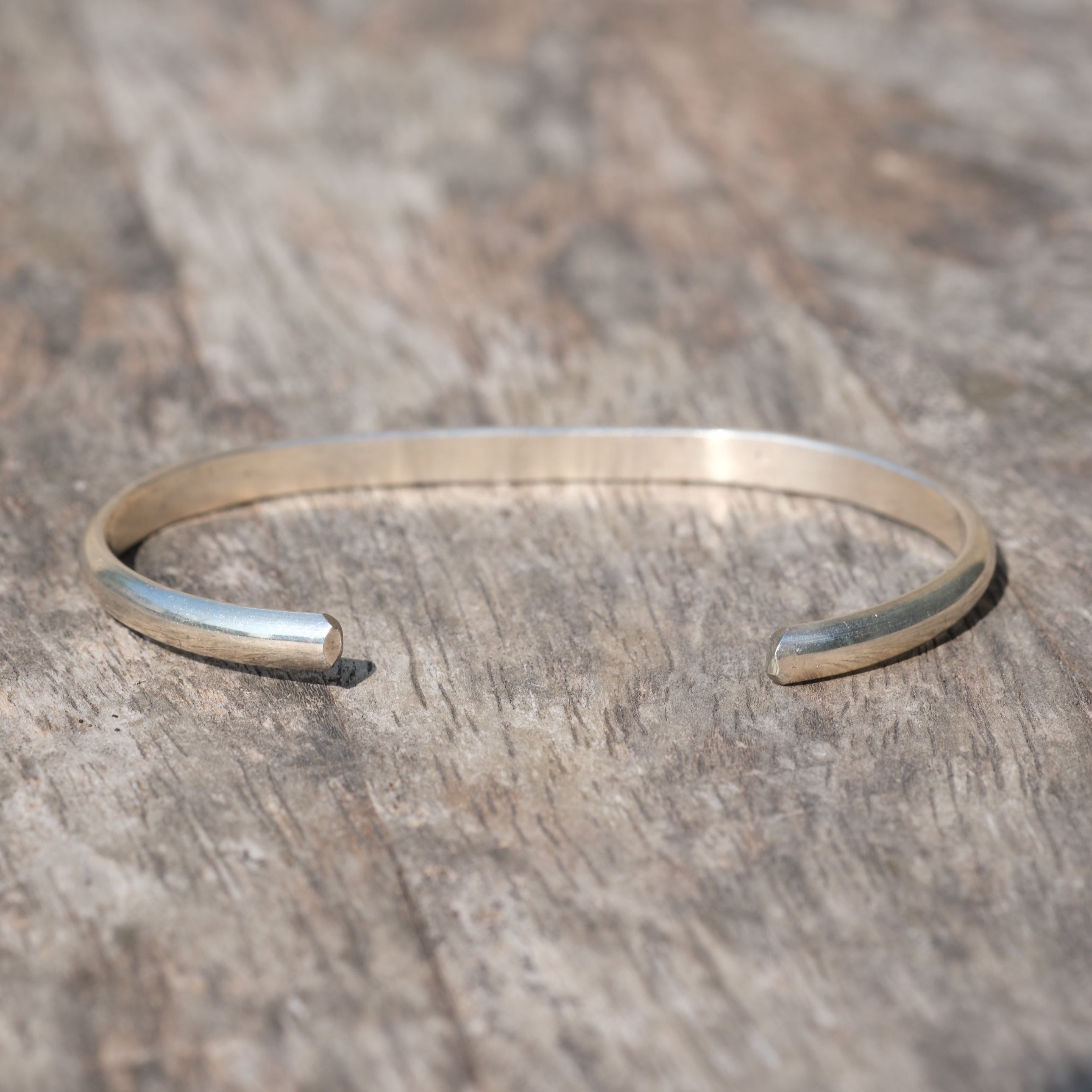 Vintage Sterling Silver Mountain Vista Stamped Cuff