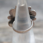 Vintage Sterling Turquoise Roper Ring 4.25